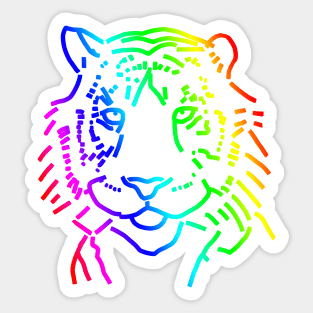 Rainbow Tiger Sticker